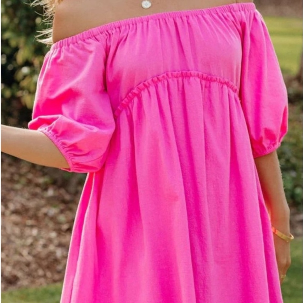 ⚜️ Vici Pink Off-the-Shoulder Dress - Picture 4 of 8